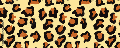 Vector leopard seamless pattern background