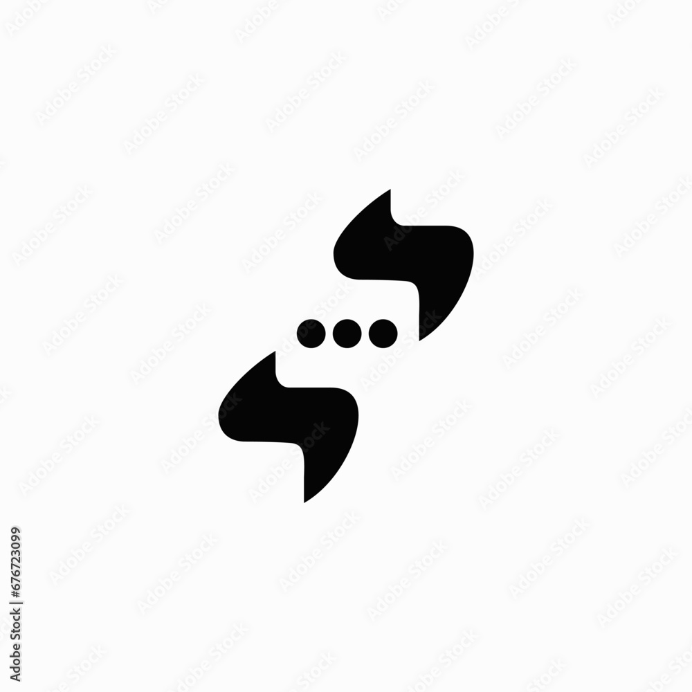 Minimalis letter S chat logo template Minimalis letter S chat logo template