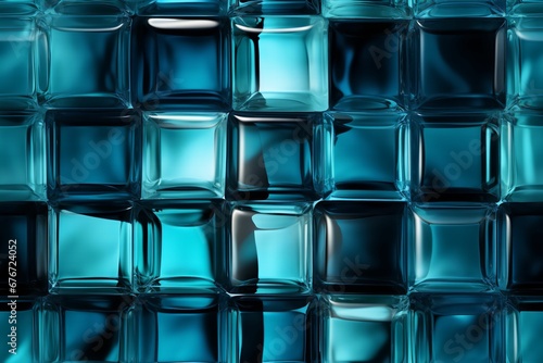 Blue glass blocks / glass block wall background