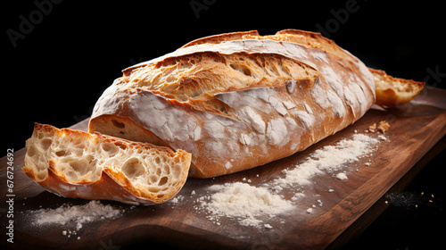 Freshly Baked Bread on white Background