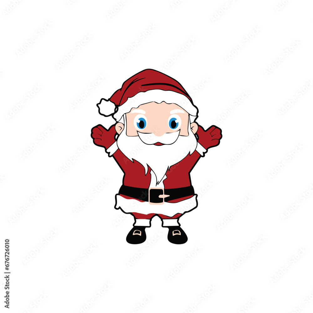 Santa Claus snow icon vector illustration.