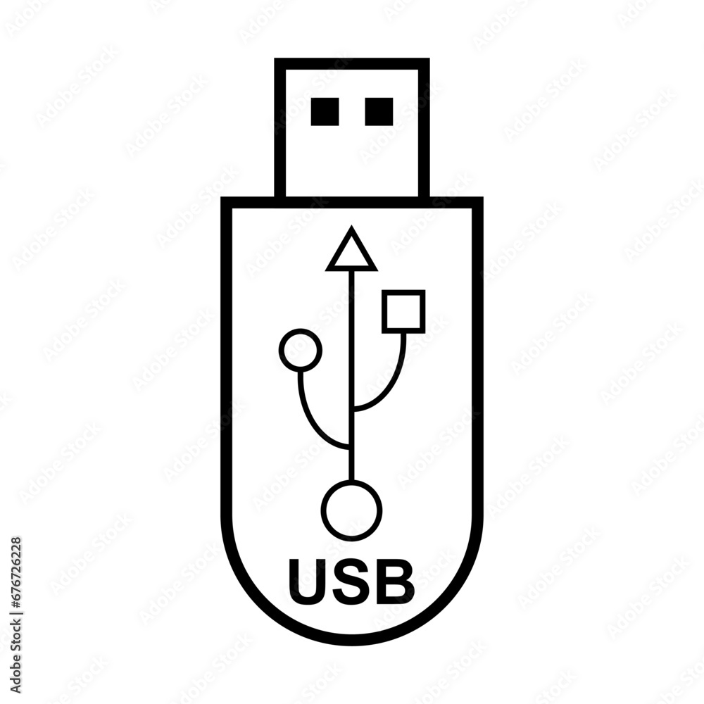 USB icon technology, connect device sign, electronic portable symbol ,vector illustration media USB icon technology, connect device sign, electronic portable symbol ,vector illustration media