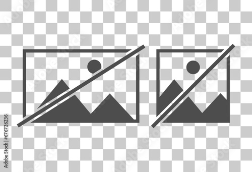 Set of No image vector symbol, missing available icon. No gallery for this moment placeholder