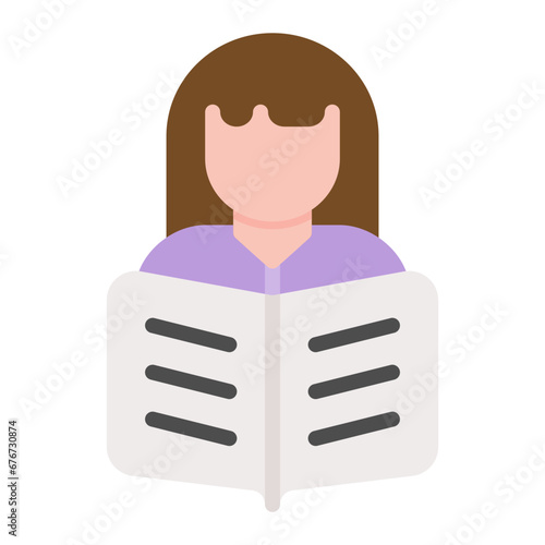 Woman Reading Icon