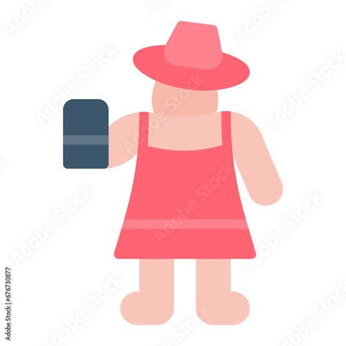 Woman Taking Selfie Icon