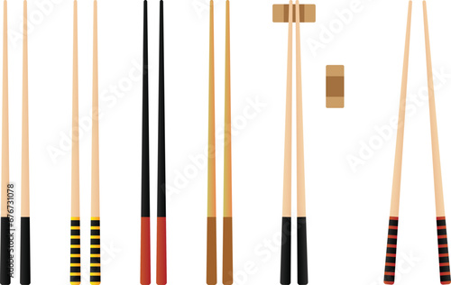 Chopsticks holding sushi roll. Food Chopsticks. Icon, Symbol, Sign Illustration. Japanese, Chinese, Asian Food Chopsticks. Vector illustration