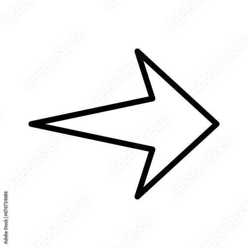 right arrow outline vector icon. right arrow stock vector icon for web, mobile app and ui design