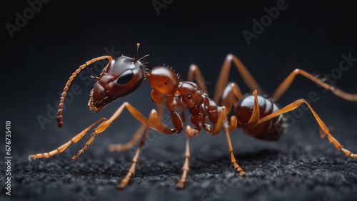 close up ant on the ground, nature wildlife photography © Ozgurluk Design
