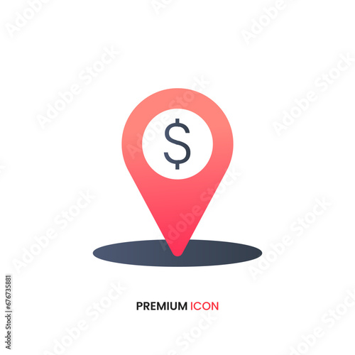Money ATM location icon vector EPS 10