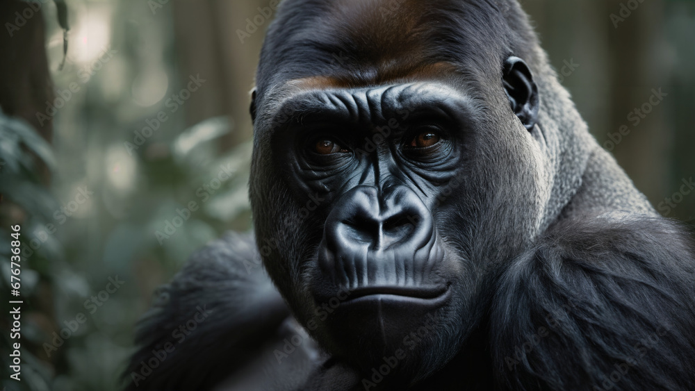 Close up gorilla , nature wildlife photography