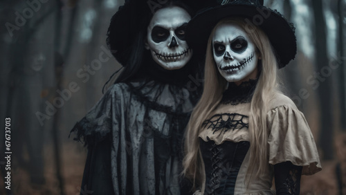 scary halloween skeleton , horror theme