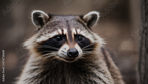 portrait of a raccoon, nature wildlife photography © Ozgurluk Design