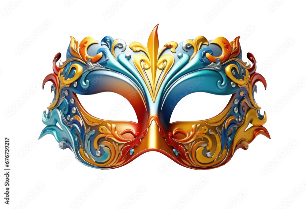 beautiful carnival mask on transparent background