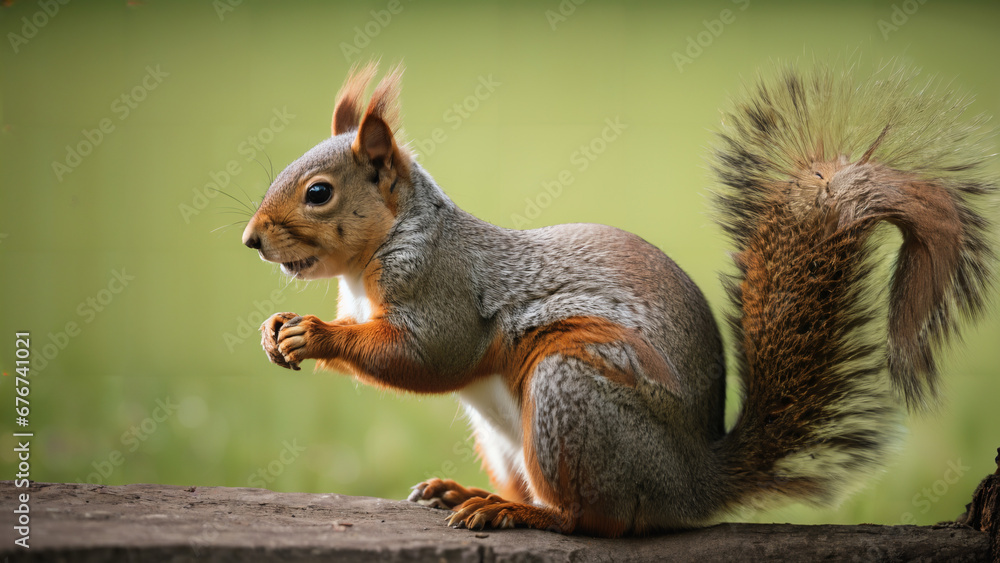 Obraz premium squirrel in the park , nature wildlife photography
