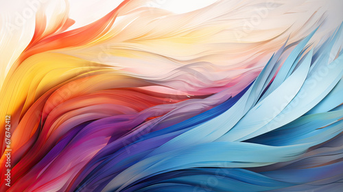 Abstract artistic representation of pigeon feathers in a swirl of colors Ai Generative 