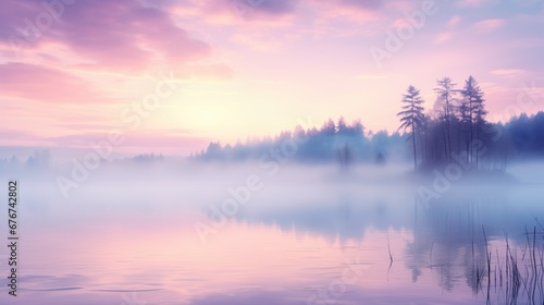 Blurred pastel landscape with soft, blended colors. Serene and calming scene, evoking tranquility and peace. Mesmerizing nature art with dreamy, ethereal vibes.
