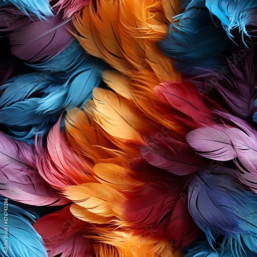 Beautiful trends feather pattern texture background. Macro photography view. 