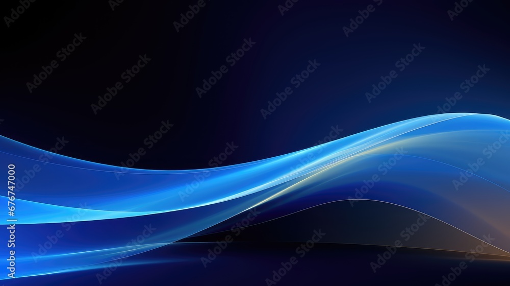 Abstract blue-black background with wavy lines Abstract blue-black background with wavy lines
