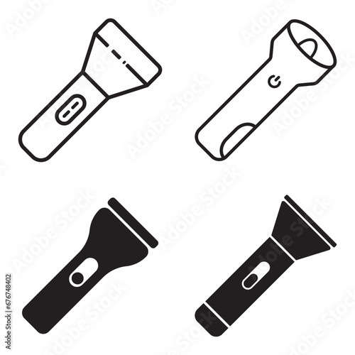 flashlight icon vector