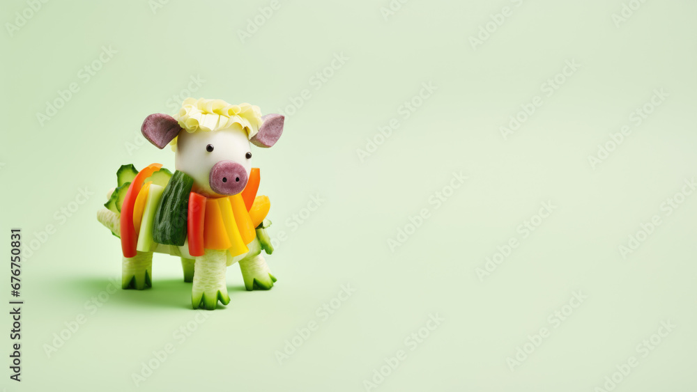 Fototapeta premium Concept de Viande végétale réalisée à partir de légumes. Alimentation végétarienne