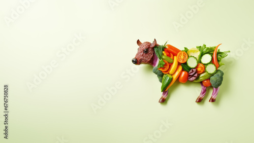 Concept de Viande végétale réalisée à partir de légumes. Alimentation végétarienne photo