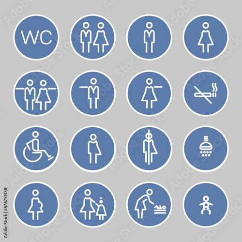 set of icons toilet