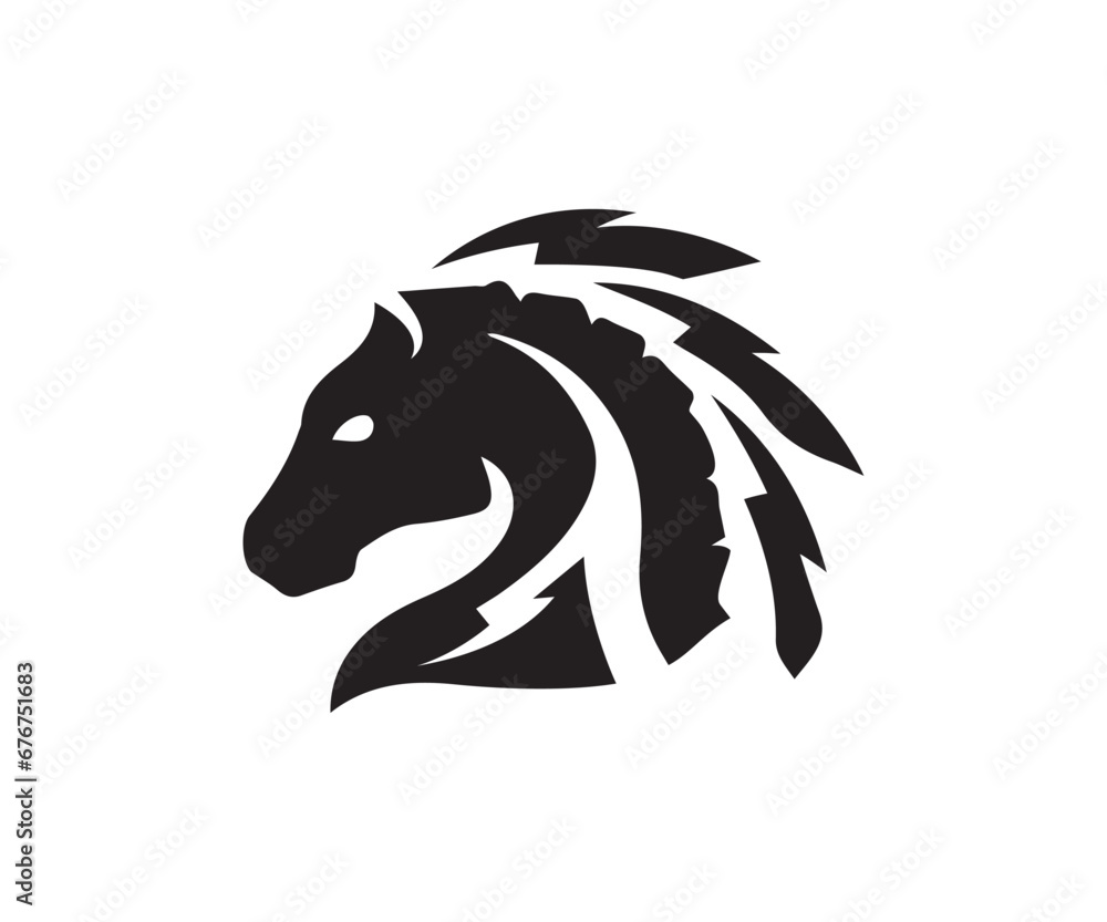 Fototapeta premium Horse logo design vector template 1