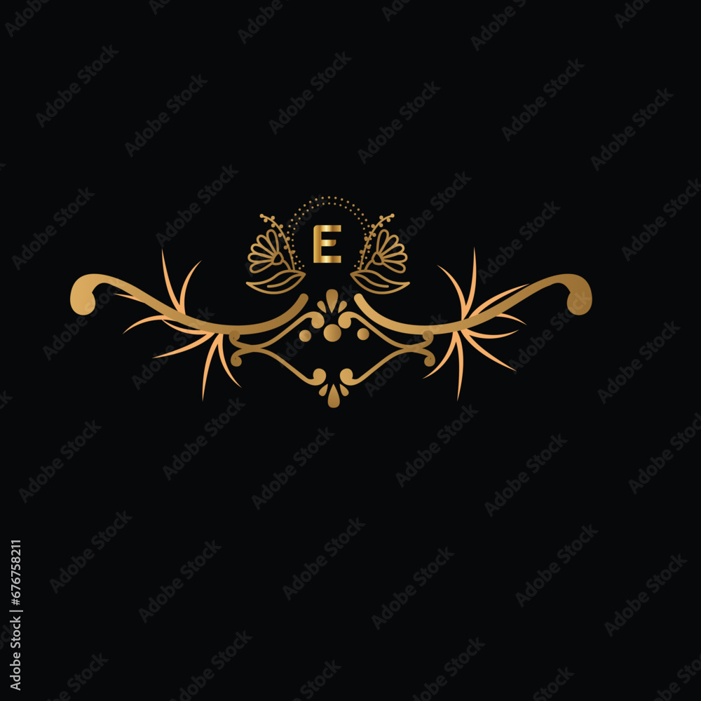 Fototapeta premium creative golden latter logo design