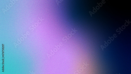 Turquoise pink dark blue gradient background. Noise grain texture backdrop.