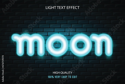 moon light text effect