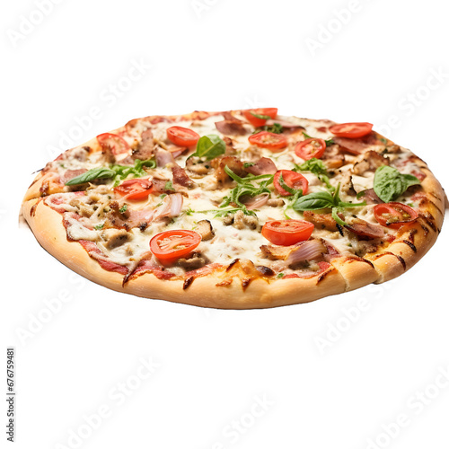 Italian cheese mozzarella pizza no background