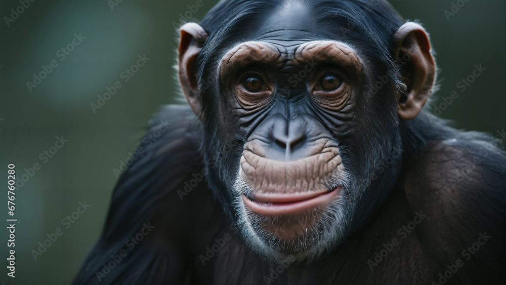 portrait of a chimpanze , nature wildlife photography portrait of a chimpanze , nature wildlife photography