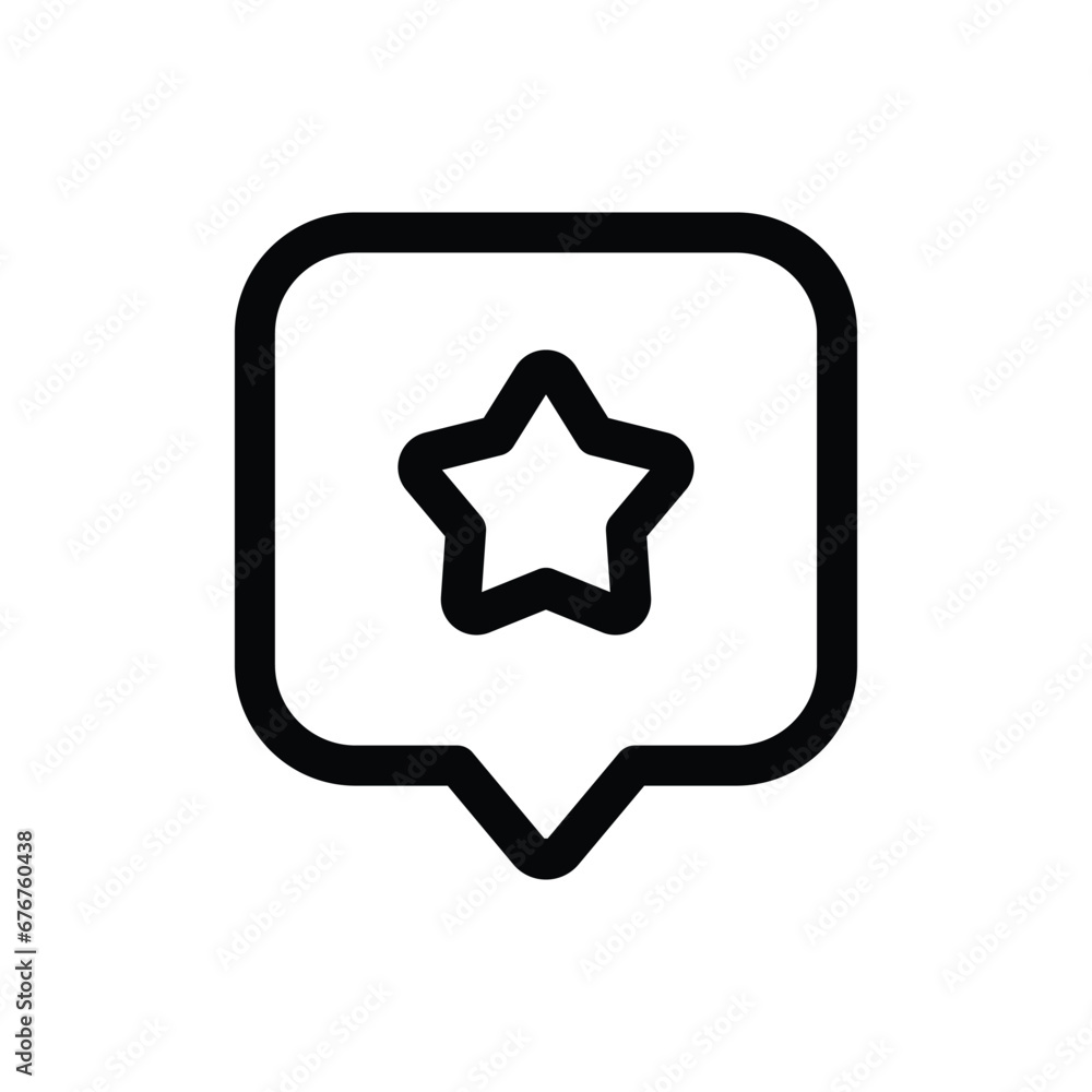Favorite Chat icon in trendy outline style isolated on white background. Favorite Chat silhouette symbol for your website design, logo, app, UI. Vector illustration, EPS10.