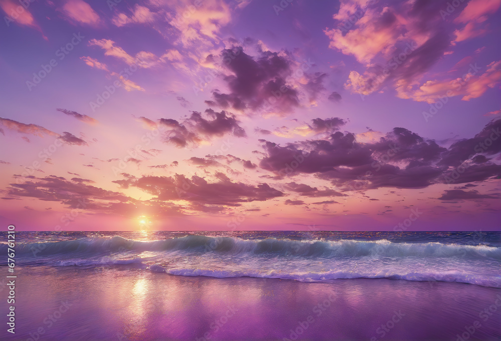 Obraz premium sunset at the beach