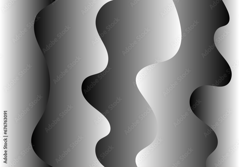 abstract background, waves, wallpaper, black and white
