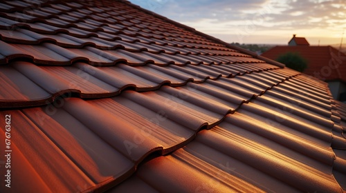 Roofing reinvented! A new, repaired roof with flat polymer tiles. Invest in stocks that embody modern durability and sleek architecture.