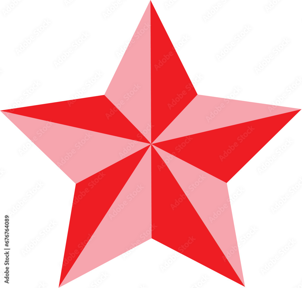red star isolated on white red star isolated on white