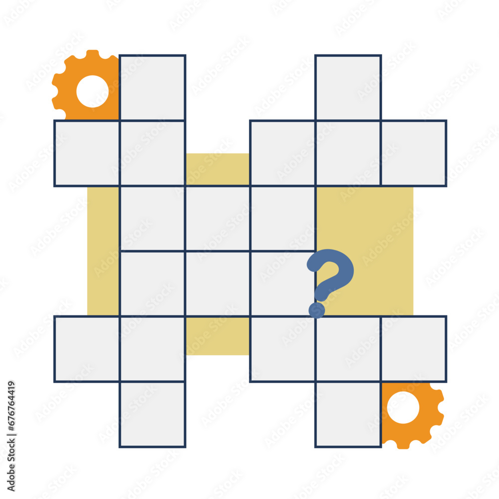 Crossword Puzzle Day Collection for Design Element Templet Stock Vector