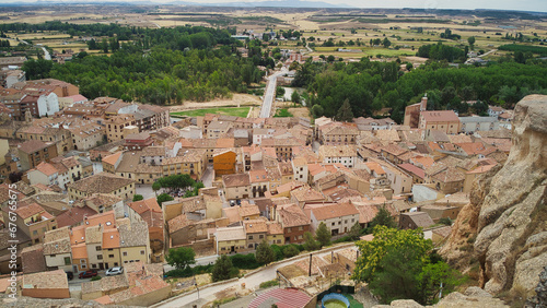 Aerial view of San Esteban de Gormaz Soria Spain