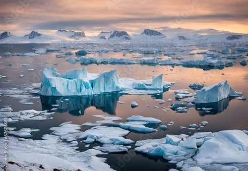 Arctic Embrace: Greenland's Ilulissat Icefjord in Winter.