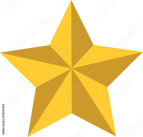 golden star on white background