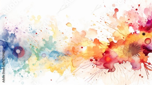 abstract watercolor background with splashes generated by AI