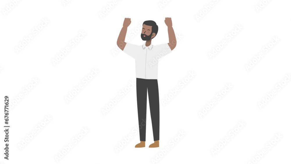 Man Raising Hands Man Raising Hands