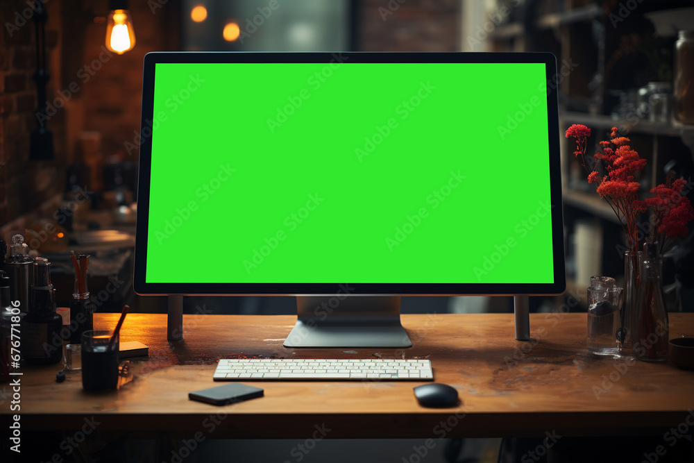 Tablet green monitor. Tablet green monitor.