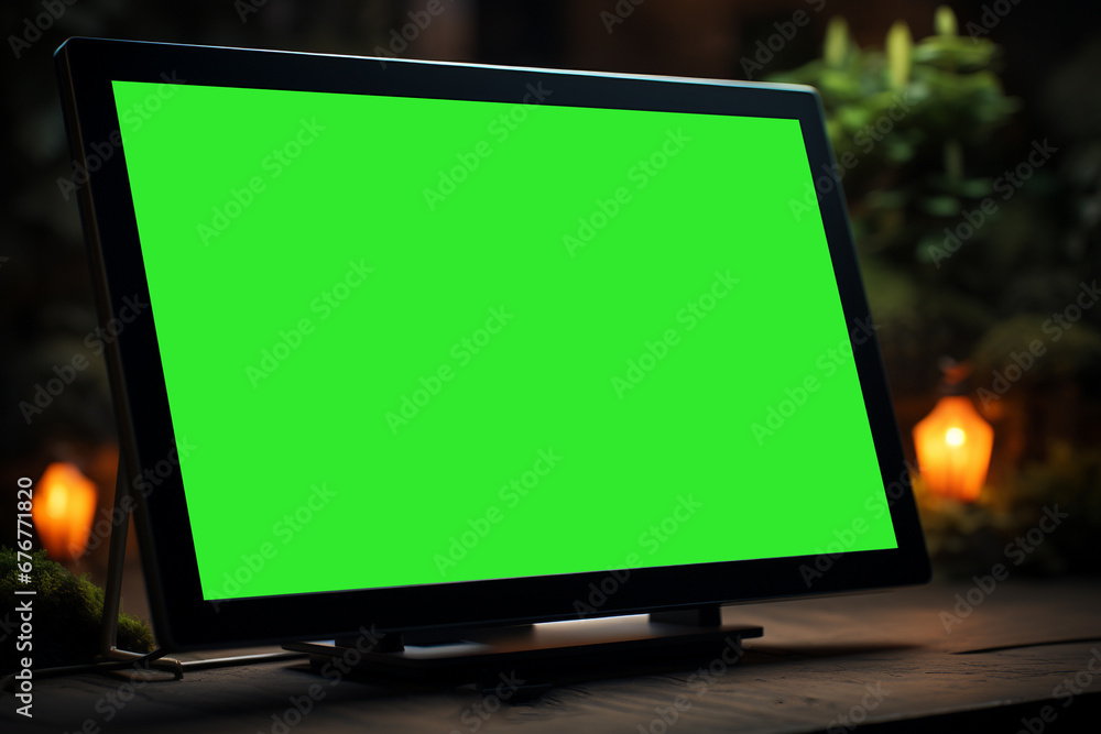 Tablet green monitor. Tablet green monitor.