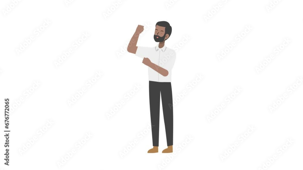 Man Raising Hands Man Raising Hands
