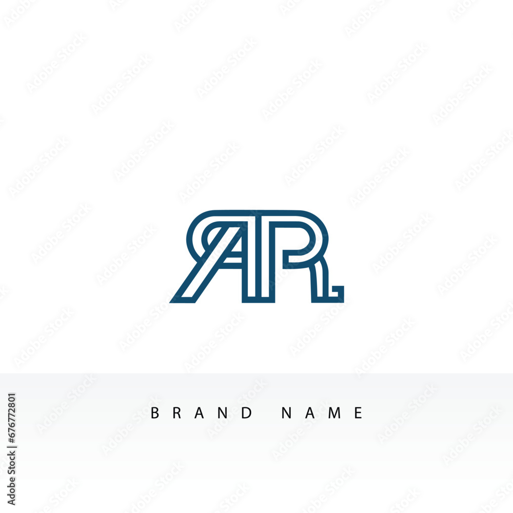 AR Letter Logo Design with Creative Modern Trendy Typography and Black Colors. AR Letter Logo Design with Creative Modern Trendy Typography and Black Colors.