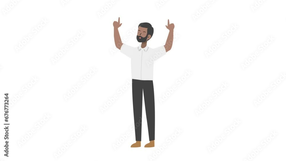 Man Raising Hands Man Raising Hands