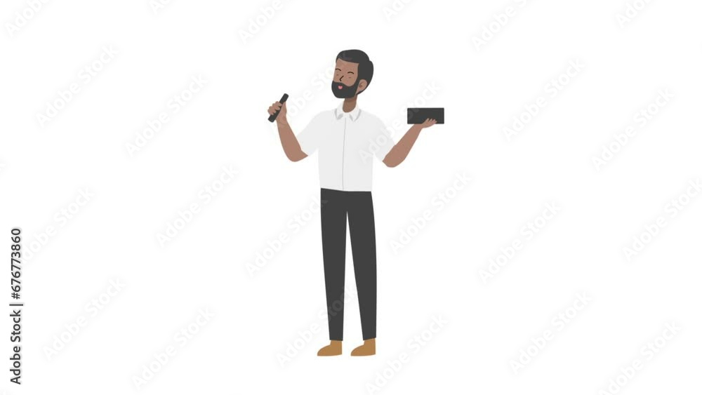 Businessman Presenting Something Businessman Presenting Something