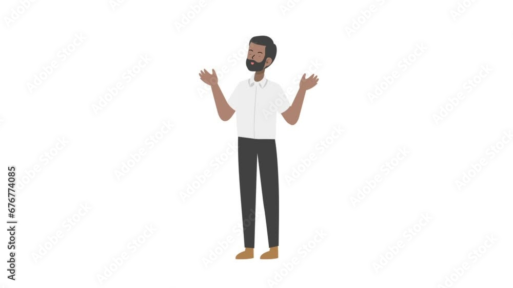 Businessman Raising Both Hands Businessman Raising Both Hands